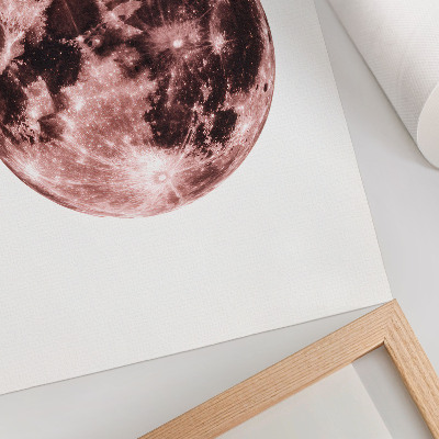 Poster Dominans av varma nyanser, detaljer om månen