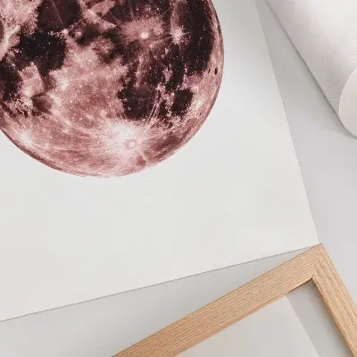 Poster dominans av varma nyanser med detaljer om månen