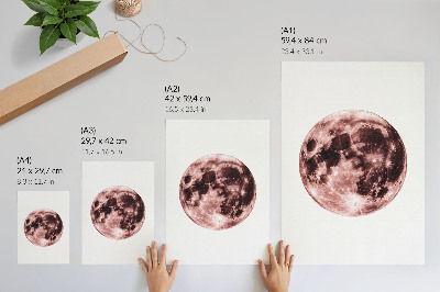 Poster Dominans av varma nyanser, detaljer om månen