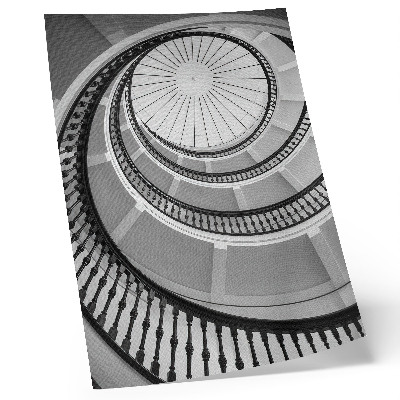 Poster Svartvit spiraltrappa, modern och elegant
