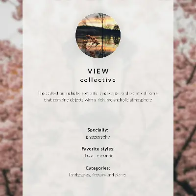 Hållbar väggposter med motiv av fina blommor i minimalistisk och subtil stil
