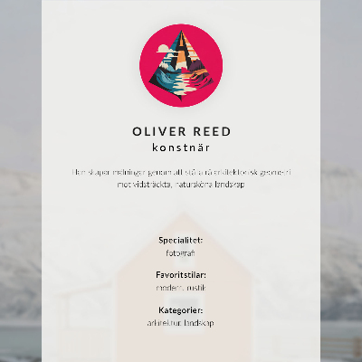 Dekorativ väggaffisch Orange hus snöiga berg minimalistisk ram