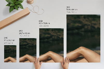 Hållbar väggposter Minimalistisk skönhet i en naturlig miljö