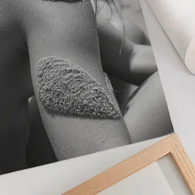 Poster närbild av sand med naturlig textur och harmoni