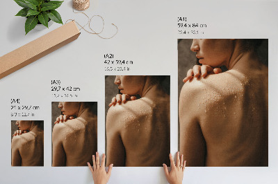 Hållbar väggposter Huddroppar av vatten naturlig elegans