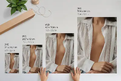 Poster en harmonisk och sensuell komposition av fina linjer