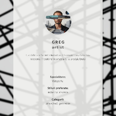 Poster En minimalistisk fasad full av upprepade former