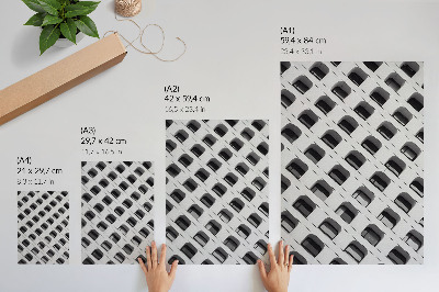 Poster En minimalistisk fasad full av upprepade former