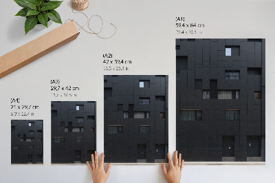 Affisch Minimalistisk fasad geometriska former harmoni