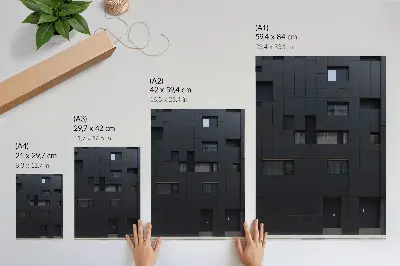 Affisch minimalistisk fasad med harmoniska geometriska former