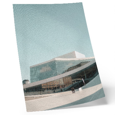 Hållbar väggposter Glasarkitektur i minimalistisk miljö