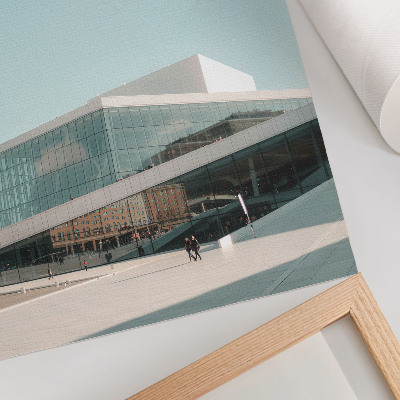 Hållbar väggposter Glasarkitektur i minimalistisk miljö