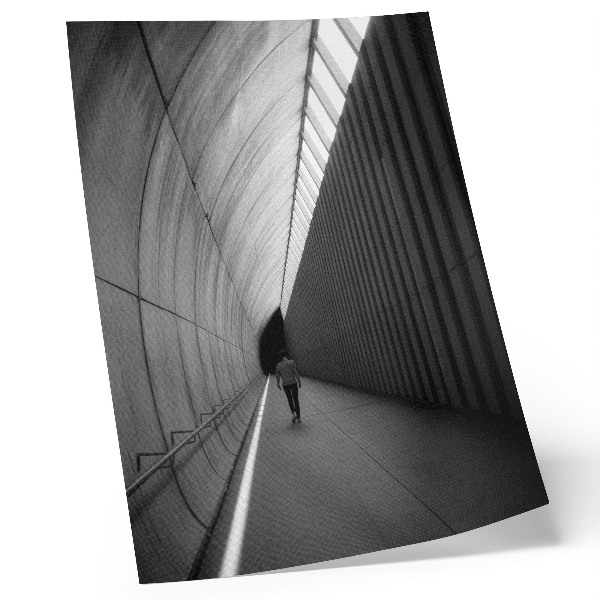 Affisch Minimalistisk tunnel skuggor linjer perspektiv