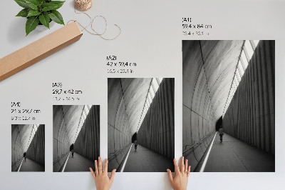 Affisch Minimalistisk tunnel skuggor linjer perspektiv