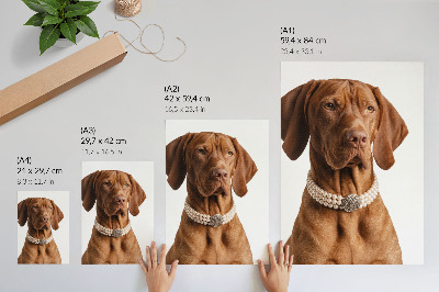 Dekorativ väggaffisch Elegant hundhalsband med lyxig finish