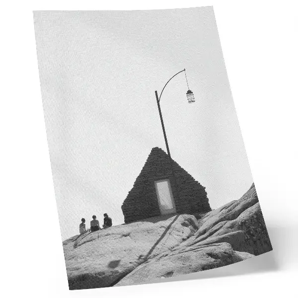 Poster rå geometri i svartvit minimalism