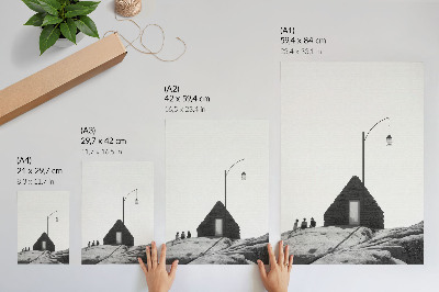 Poster Rå geometri, enkelhet, svartvitt, minimalism