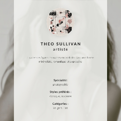 Affisch Kvinna i spegeln, varma färger, uttryck för fred