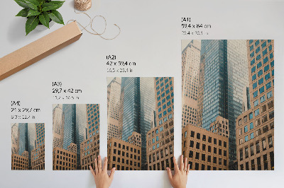 Hållbar väggposter Moderna skyskrapor geometriska former elegans