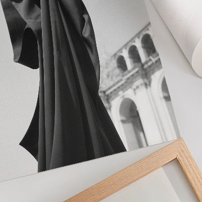 Hållbar väggposter Minimalistisk kompositionstygarkitektur