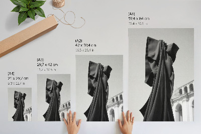 Hållbar väggposter Minimalistisk kompositionstygarkitektur