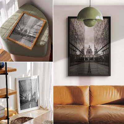 Hållbar väggposter Symmetri mellan modern och klassisk arkitektur