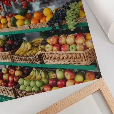 Dekorativ väggaffisch färgglada frukter med traditionell doft och naturlig atmosfär