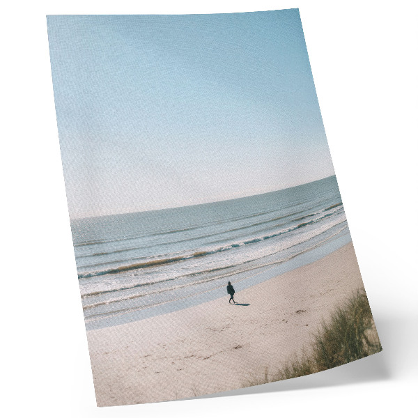 Poster Strand, lugnt hav, blå himmel, minimalism, harmoni