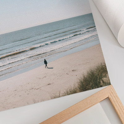 Poster Strand, lugnt hav, blå himmel, minimalism, harmoni
