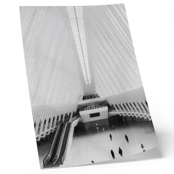 Väggaffisch modern minimalistisk poster med dynamiska linjer