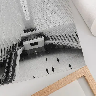 Väggaffisch modern minimalistisk poster med dynamiska linjer