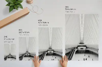 Väggaffisch modern minimalistisk poster med dynamiska linjer