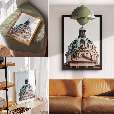 Hållbar väggposter Imponerande kupoldetaljer klassisk arkitektur
