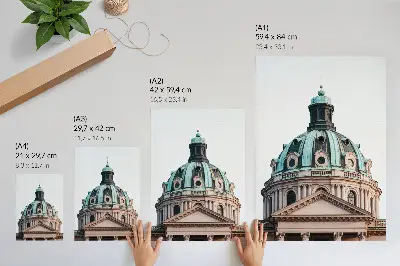 Hållbar väggposter med motiv av imponerande kupoldetaljer inom klassisk arkitektur