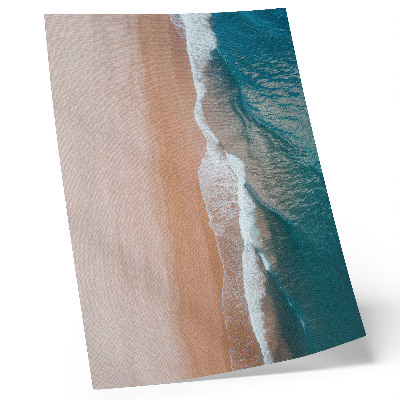 Hållbar väggposter Havsvågor möter stranden minimalistiskt