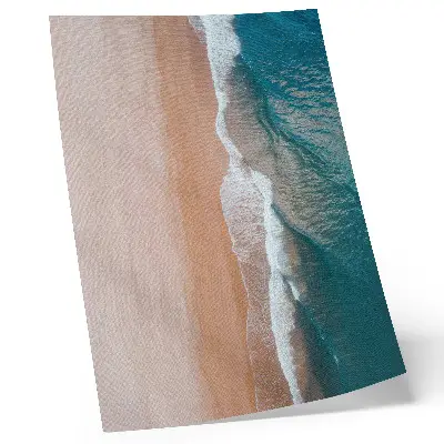 Hållbar väggposter minimalistiskt motiv av havsvågor vid stranden