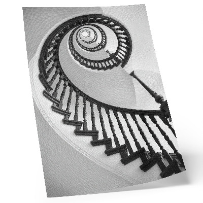 Poster Spiraltrappa svartvit elegans modernitet