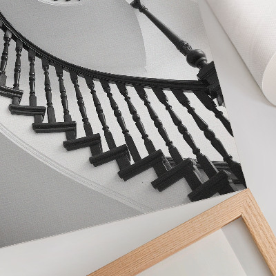 Poster Spiraltrappa svartvit elegans modernitet