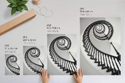 Poster Spiraltrappa svartvit elegans modernitet