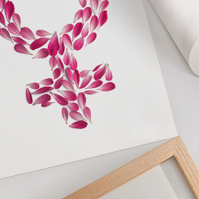 Affisch Blomblad i form av en symbol för lätthet