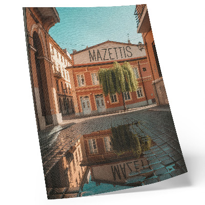 Affisch Varma färger urban arkitektur reflektion