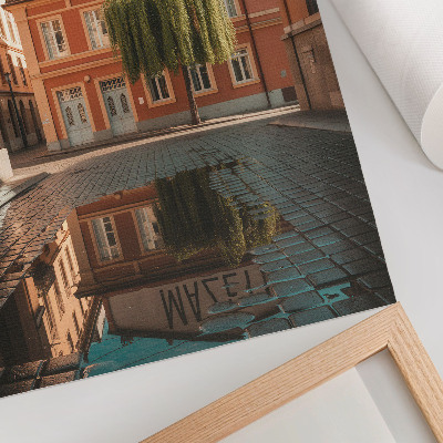 Affisch Varma färger urban arkitektur reflektion