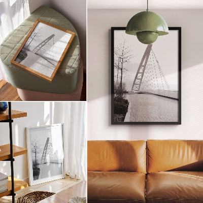 Hållbar väggposter Minimalistisk modern brostruktur