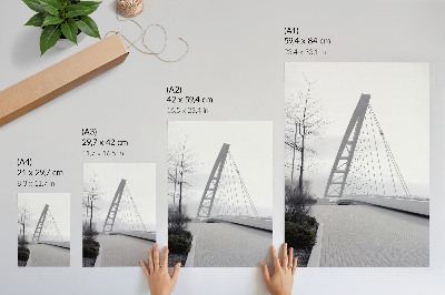 Hållbar väggposter Minimalistisk modern brostruktur