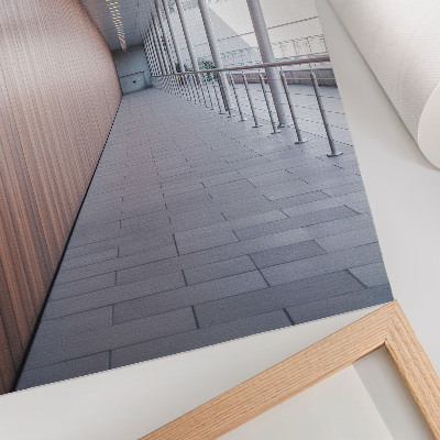 Hållbar väggposter Modern korridorbelysningssymmetri