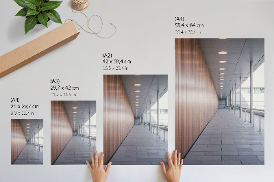 Hållbar väggposter Modern korridorbelysningssymmetri