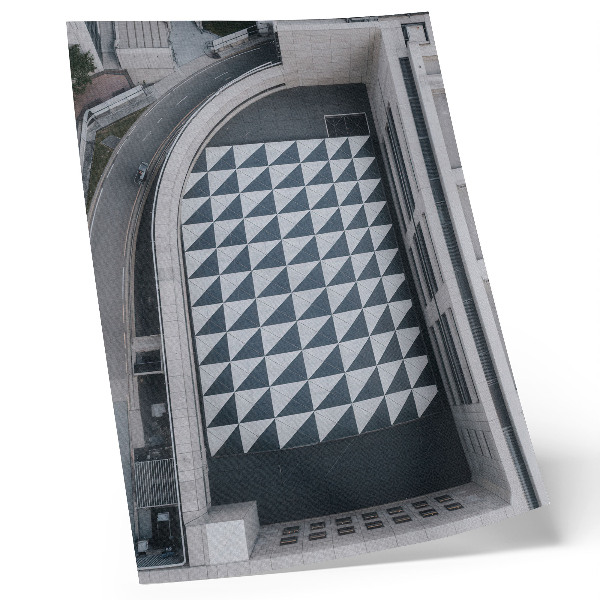Affisch Eleganta geometriska mönster, futuristisk arkitektur