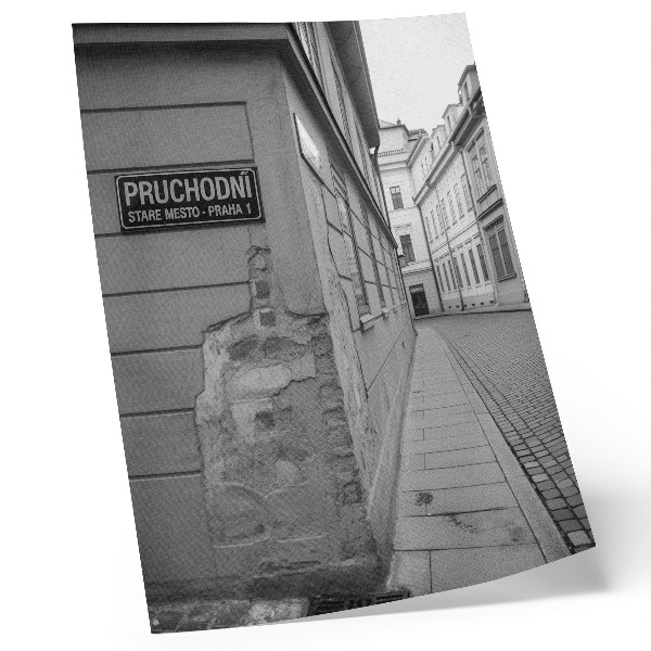 Hållbar väggposter Fasader av gamla byggnader, arkitektoniska detaljer