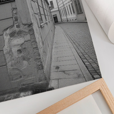 Hållbar väggposter Fasader av gamla byggnader, arkitektoniska detaljer