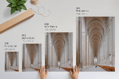 Hållbar väggposter Höga valv elegans symmetri fred utrymme